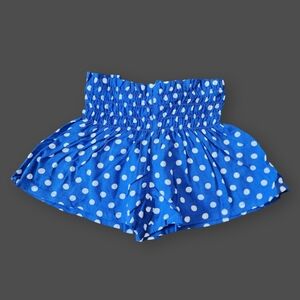 Blue/White Polka-Dot Flowy Shorts, Kid's 12M